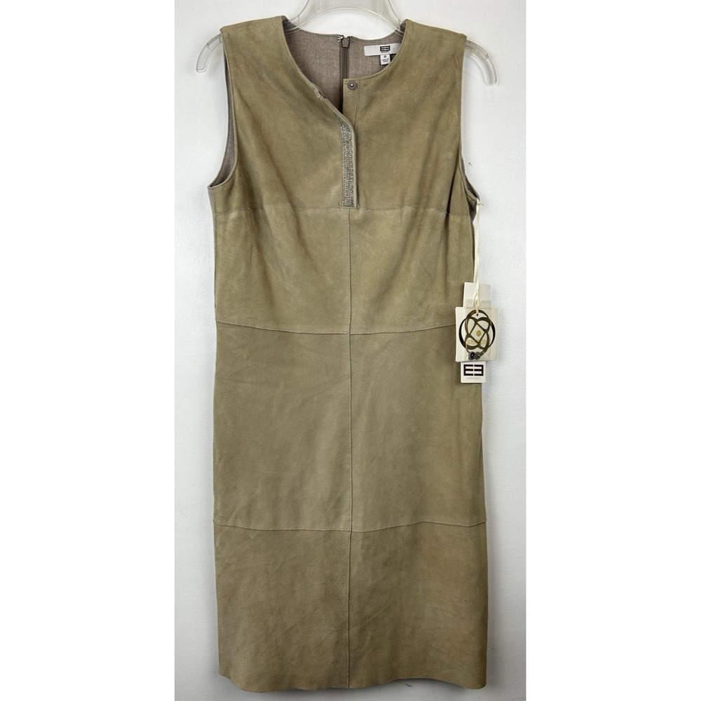 Etcetera Dress Womens 8 Leather Suede New Shift Quality Old Money Ladies Lunch